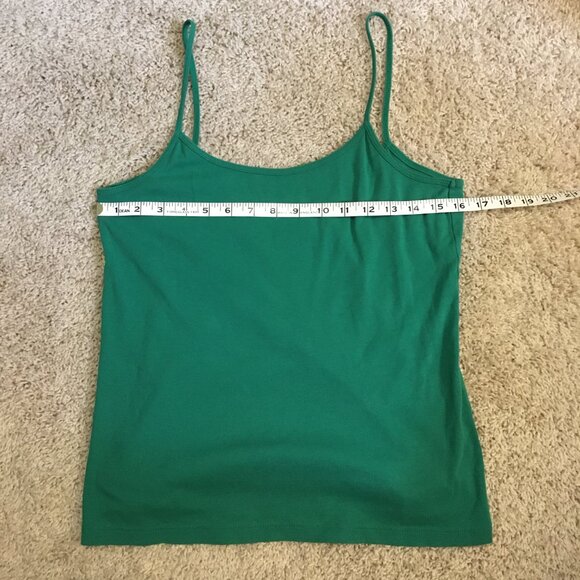 Preppy Short Sleeve Kelly Green Cotton Button Up Cardigan + Cami - Picture 12 of 16